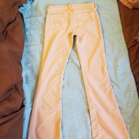 Abercrombie Cream Corduroy Jeans Stretch 12S Bell - Picture 9 of 14
